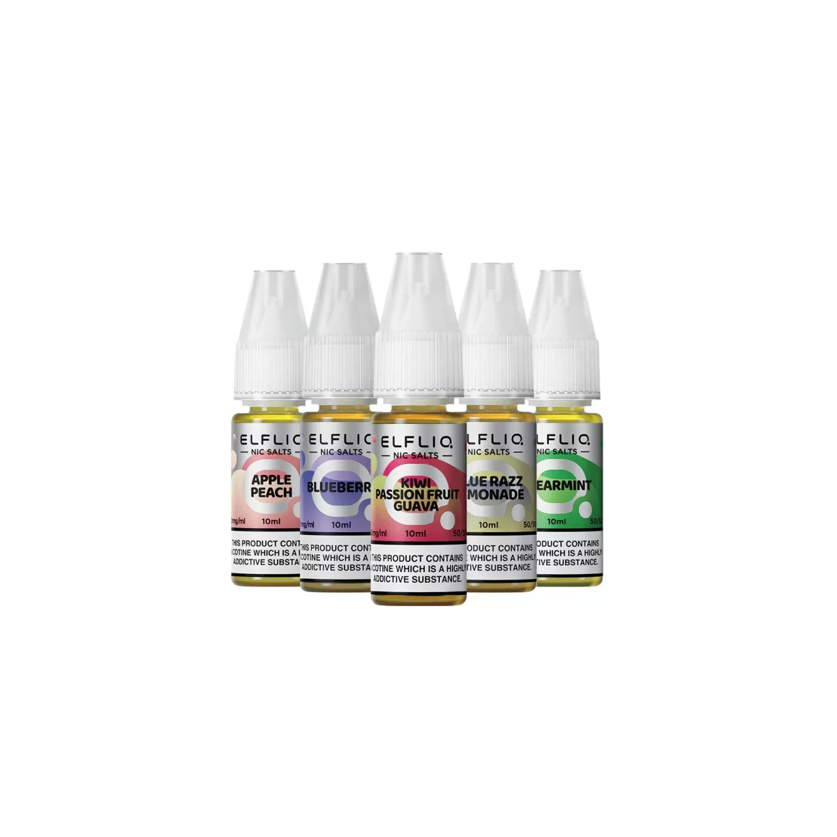 10 X ELFLIQ by ELF BAR Nic Salt 10ml E Liquid 10mg | 20mg Vape Juice 50/50 VG/PG