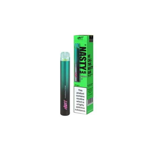 Nasty Bar DX2 Disposable Vape Bar 600Puffs 20mg Nic Salt-Cherry Ice