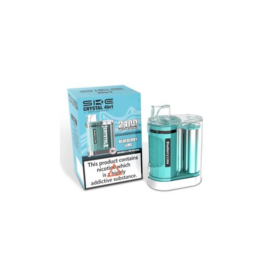 SKE Crystal 4-in-1 2400 puffs Pod Vape Kit (Pack of 5)