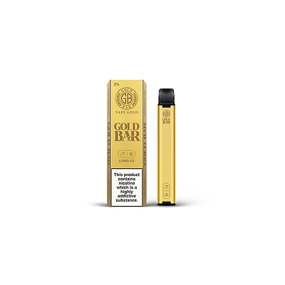 Gold Bar Disposable Vape 600 Puffs E-cig 2ml 20mg 22 Flavours (Pack of 10)