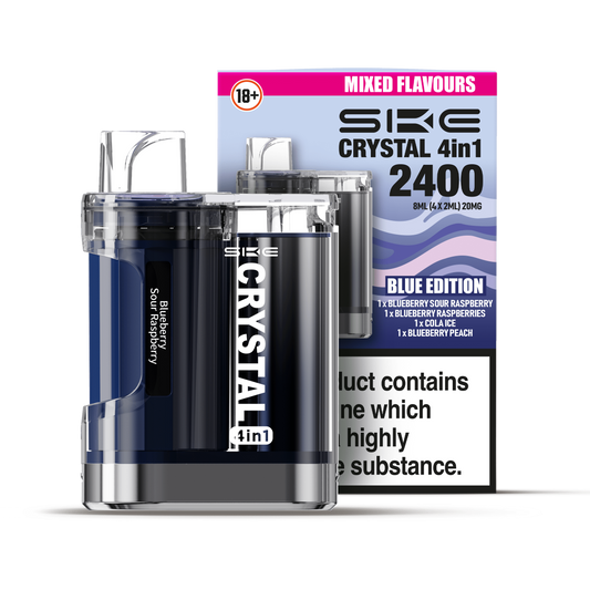 SKE Crystal 4-in-1 Pod Kit 2400 – Refillable Rechargeable
