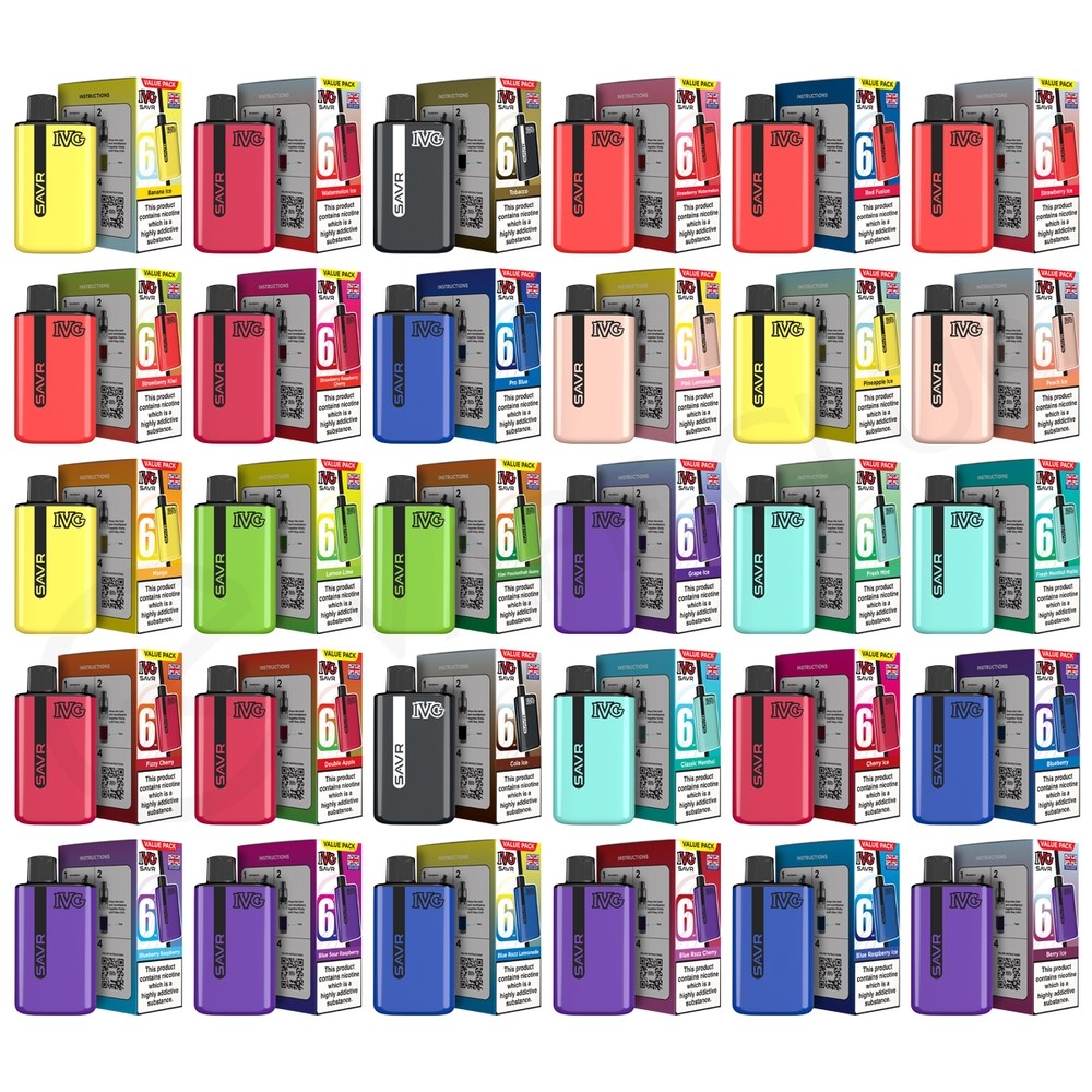 5 x IVG SAVR 650mAh Kit | 3000 Puff | IVG Savr Pod Kit