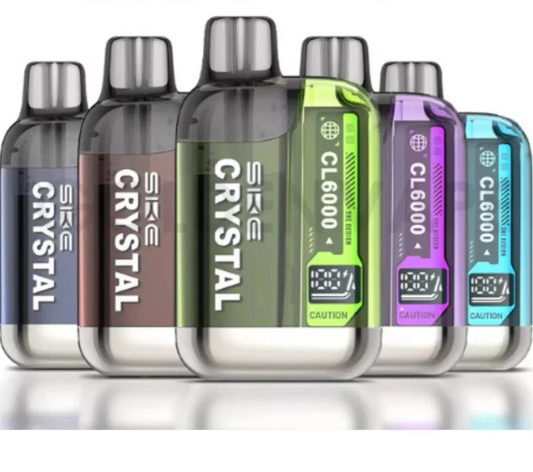 5 x SKE Crystal CL6000 6k puffs Prefilled Rechargeable Vape Kit 20mg