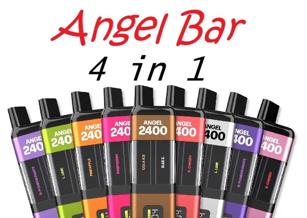 Angel Bar 4 in 1 Rechargeable Vape CIG 2400 Puffs (5 Packs)