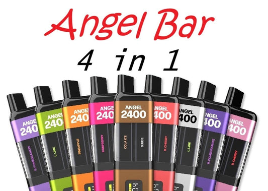 Angel Bar 4 in 1 Rechargeable Vape CIG 2400 Puffs (5 Packs)