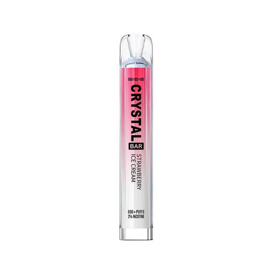 SKE - CRYSTAL BAR 600 PUFF DISPOSABLE -Strawberry Ice Cream