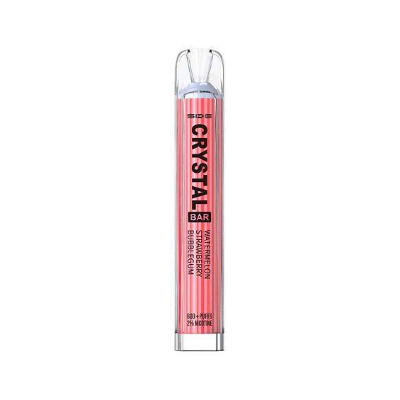 SKE - CRYSTAL BAR 600 PUFF DISPOSABLE -Watermelon Strawberry Bubble Gum